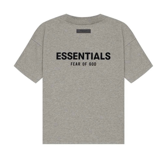 Fear of God Essentials T-Shirt Dark Oatmeal Gray/Black Size Large - Picture 1 of 2